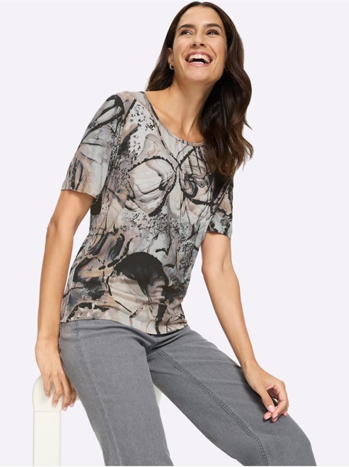 T-shirt à Manches Courtes Avec Viscose (ecovero) - Taille Standard - Witt - Kiabi