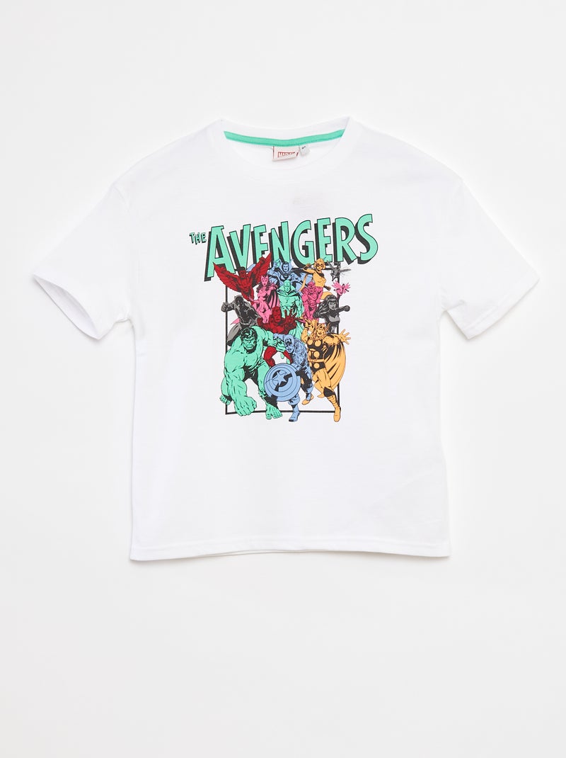 T-shirt à manches courtes 'Avengers' BLANC - Kiabi