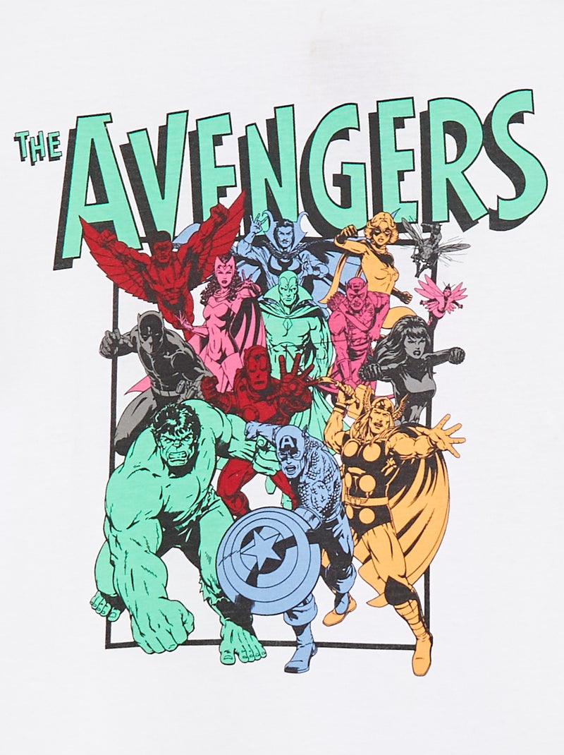 T-shirt à manches courtes 'Avengers' BLANC - Kiabi