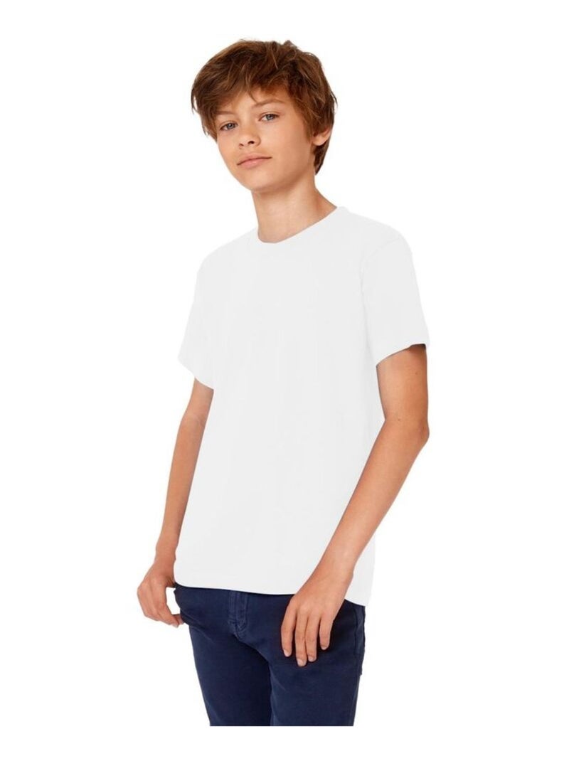 T-shirt à manches courtes B&C Exact 190 pour enfant Blanc - Kiabi