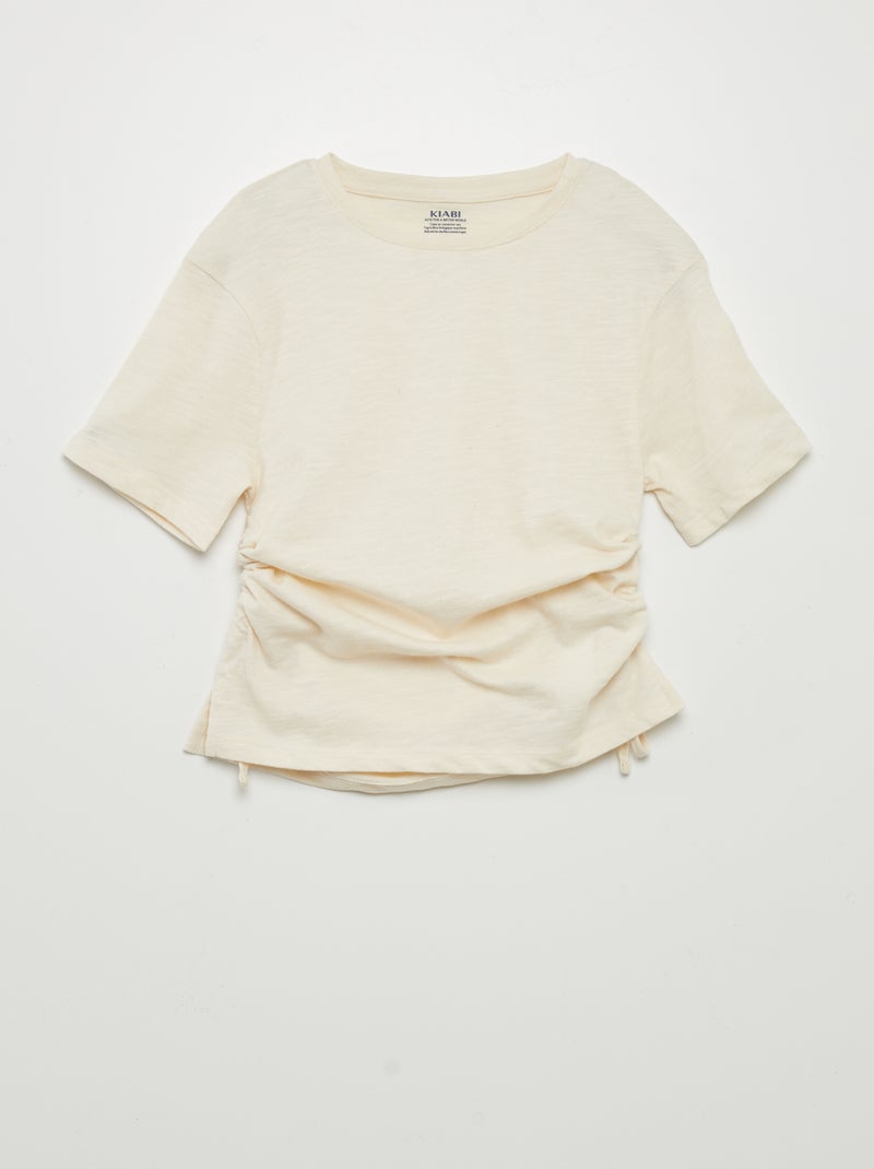 T-shirt à manches courtes Beige - Kiabi