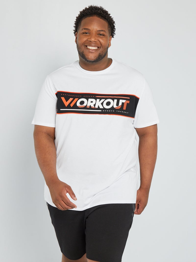 T-shirt à manches courtes Blanc - Kiabi