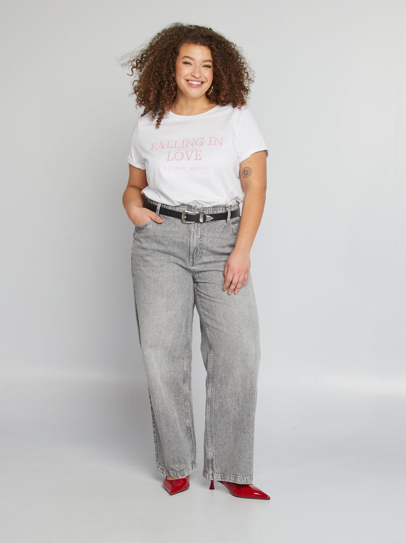 T-shirt à manches courtes Blanc - Kiabi