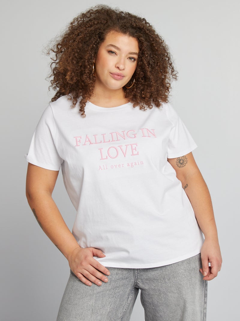 T-shirt à manches courtes Blanc - Kiabi