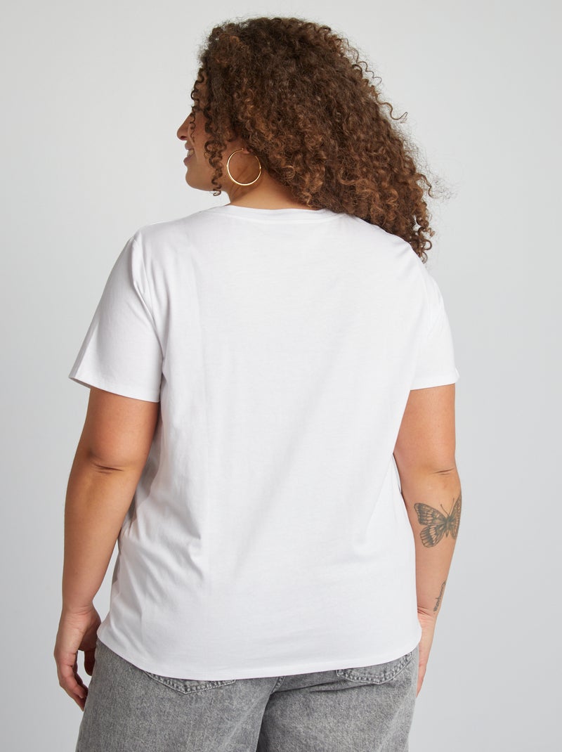 T-shirt à manches courtes Blanc - Kiabi