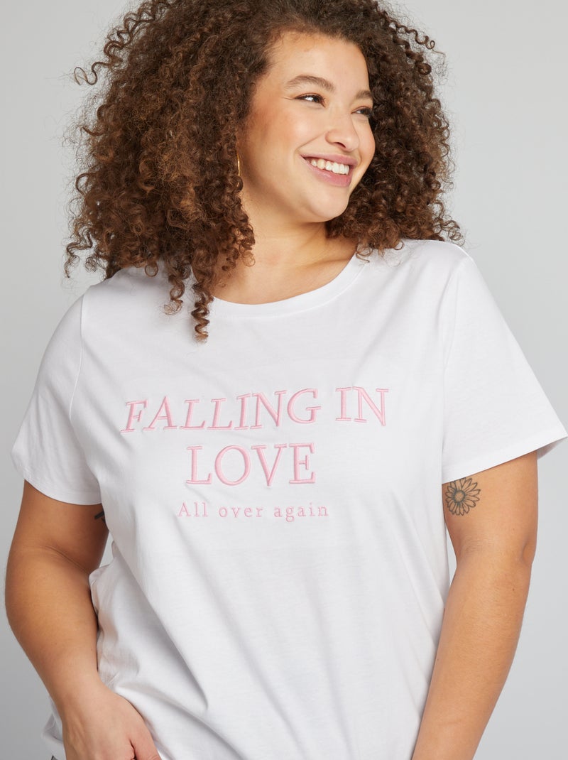 T-shirt à manches courtes Blanc - Kiabi