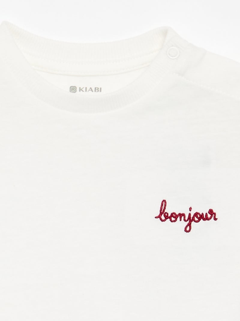 T-shirt à manches courtes Blanc - Kiabi