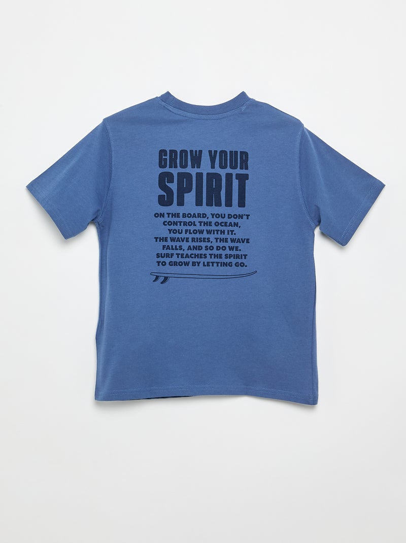 T-shirt à manches courtes Bleu - Kiabi