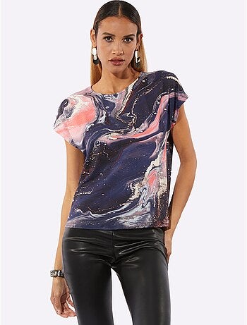 T-shirt à Manches Courtes Coupe Décontractée Aux épaules - Taille Standard - Helline