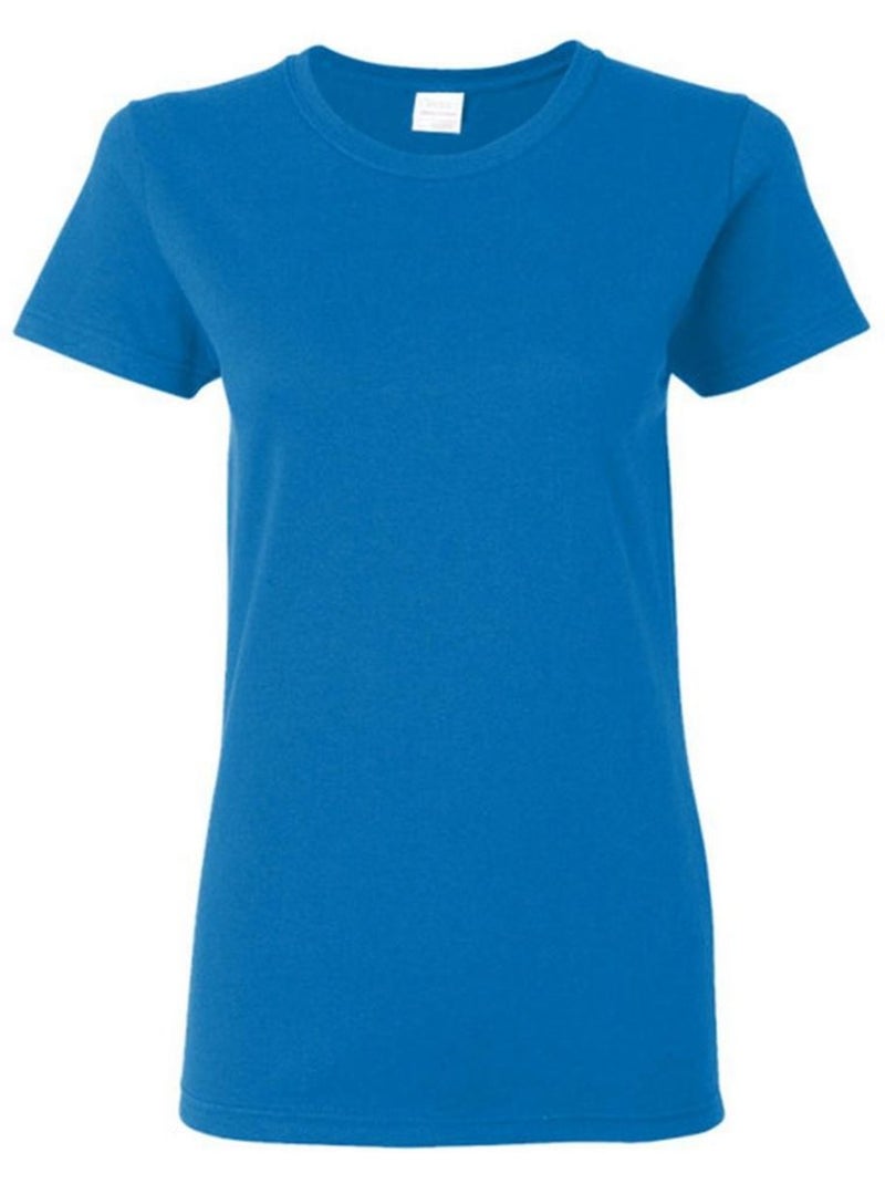 T-shirt à manches courtes coupe féminine - gildan Bleu roi - Kiabi