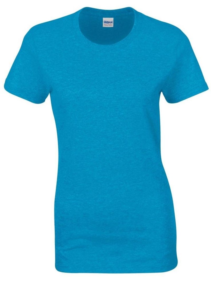 T-shirt à manches courtes coupe féminine - gildan Bleu saphir - Kiabi