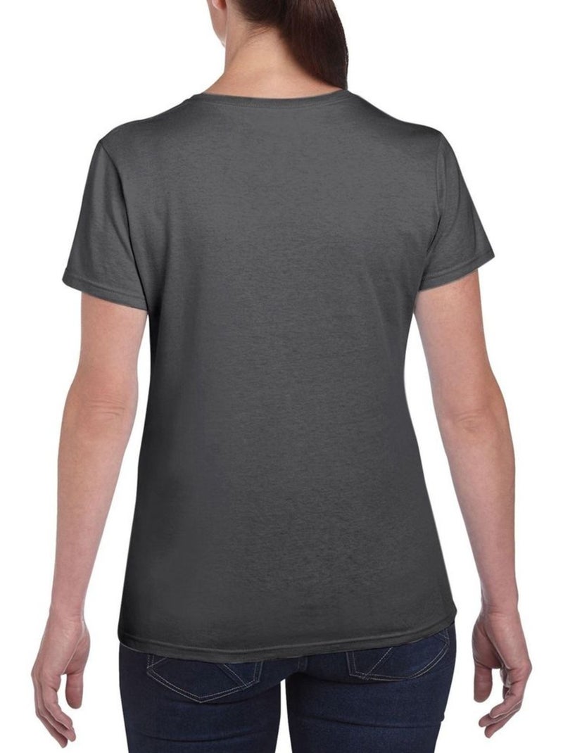 T-shirt à manches courtes coupe féminine - gildan Gris foncé - Kiabi