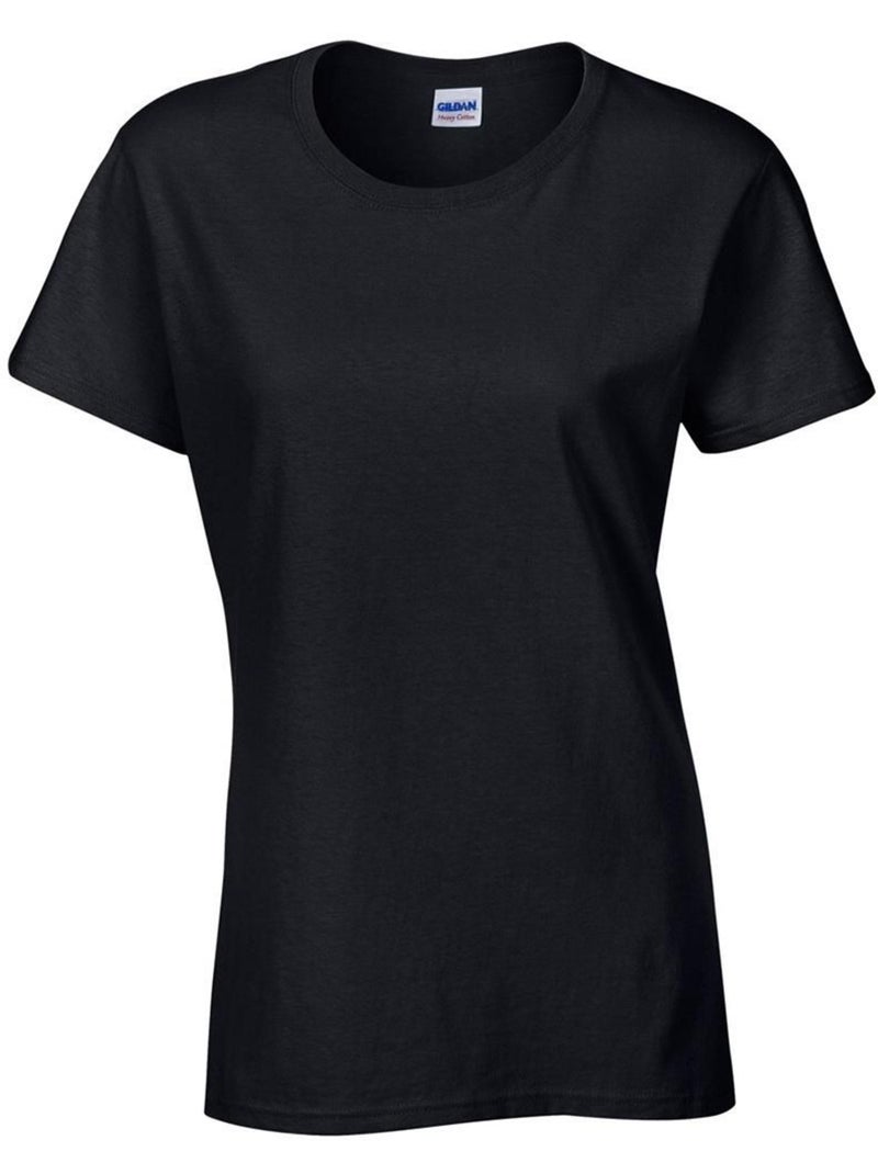 T-shirt à manches courtes coupe féminine - gildan Noir - Kiabi