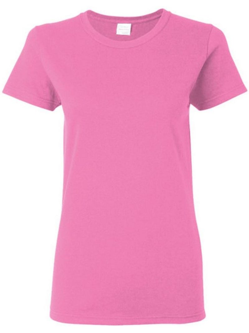 T-shirt à manches courtes coupe féminine - gildan Rose - Kiabi