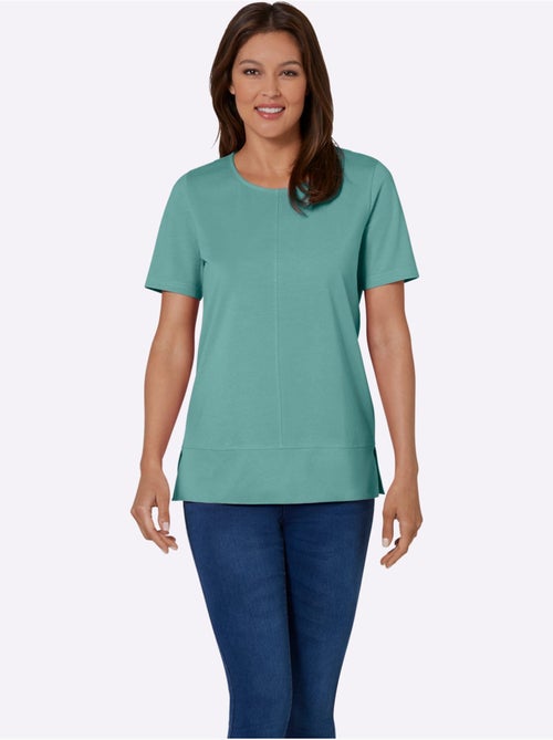 T-shirt à Manches Courtes Coupe Longue - Taille Standard - Moda Vilona - Kiabi