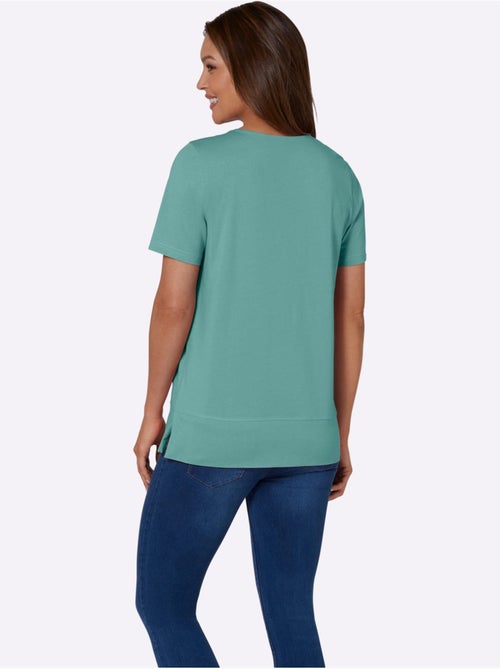 T-shirt à Manches Courtes Coupe Longue - Taille Standard - Moda Vilona - Kiabi