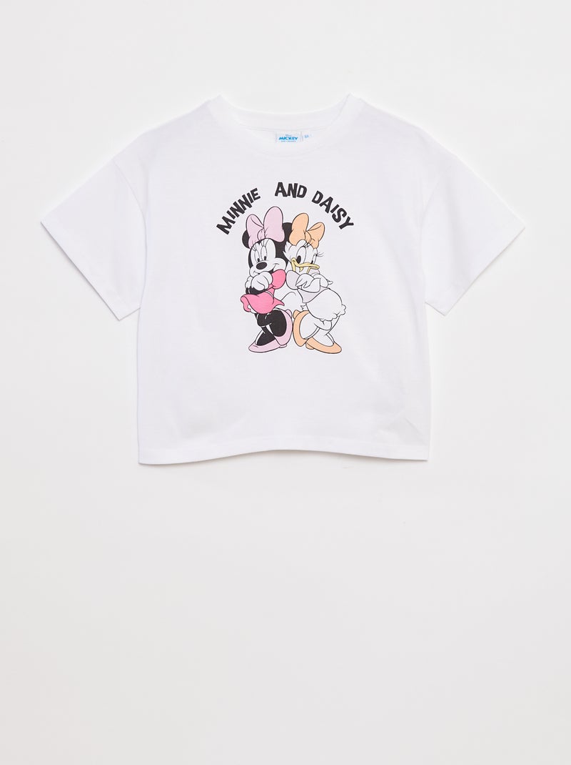 T-shirt à manches courtes cropped 'Minnie' 'Disney' Beige - Kiabi