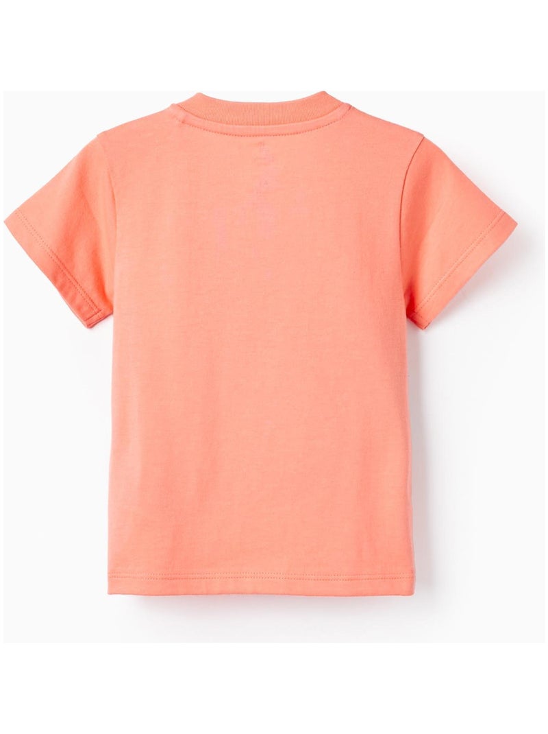 T-shirt à manches courtes de couleur saumon pour bébé garçon manches courtes MICKEY Rose - Kiabi