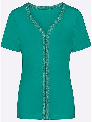 T-shirt à Manches Courtes Détails Argentés - Taille Standard - Witt