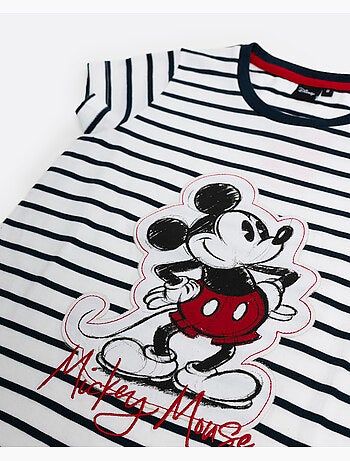 T-shirt à manches courtes Disney Mickey Patch pour fille