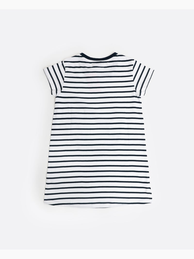 T-shirt à manches courtes Disney Mickey Patch pour fille Bleu marine - Kiabi