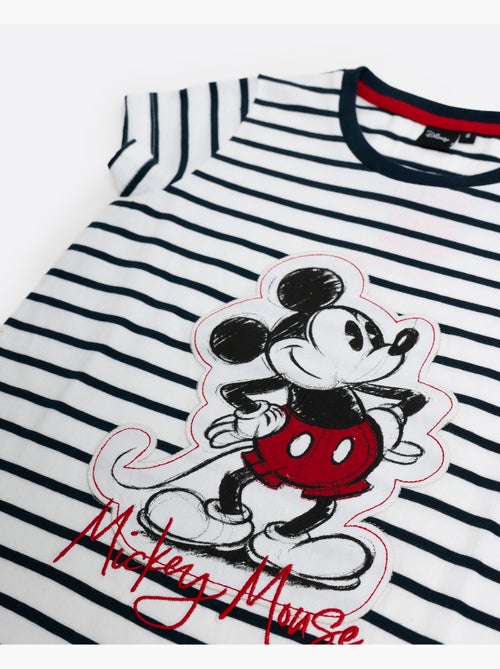 T-shirt à manches courtes Disney Mickey Patch pour fille - Kiabi
