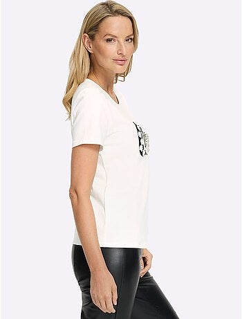 T-shirt à Manches Courtes élégante Inscription - Taille Standard - Helline