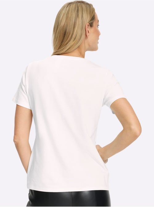 T-shirt à Manches Courtes élégante Inscription - Taille Standard - Helline - Kiabi
