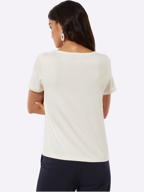 T-shirt à Manches Courtes Empiècements Transparents - Taille Standard - Helline - Kiabi T-shirt à Manches Courtes Empiècements Transparents - Taille Standard - Helline - Kiabi