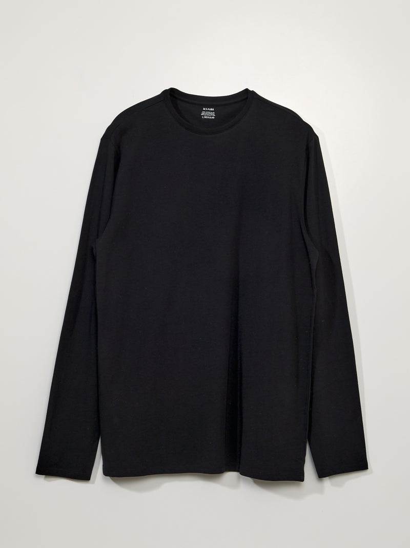 T-shirt à manches courtes en jersey +1m90 noir - Kiabi
