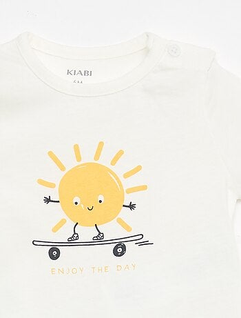 T-shirt à manches courtes en jersey de coton