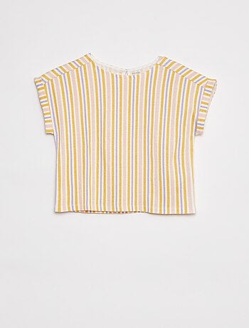 T-shirt à manches courtes en maille crêpe