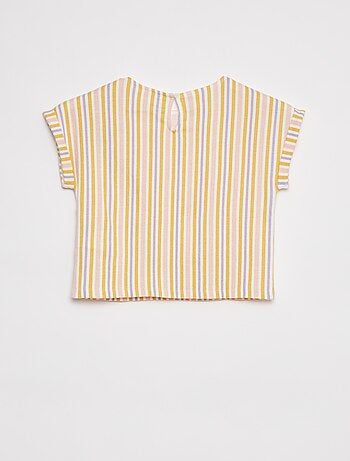 T-shirt à manches courtes en maille crêpe