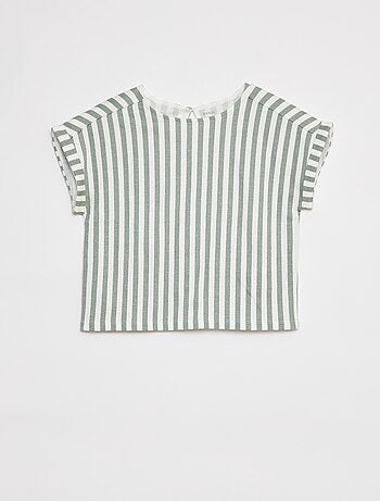 T-shirt à manches courtes en maille crêpe