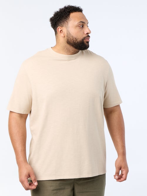 T-shirt à manches courtes en maille jersey fantaisie - Kiabi