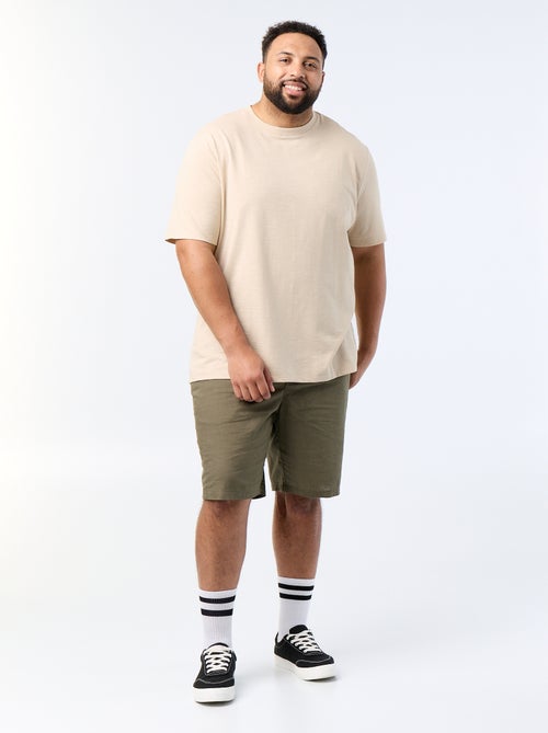 T-shirt à manches courtes en maille jersey fantaisie - Kiabi