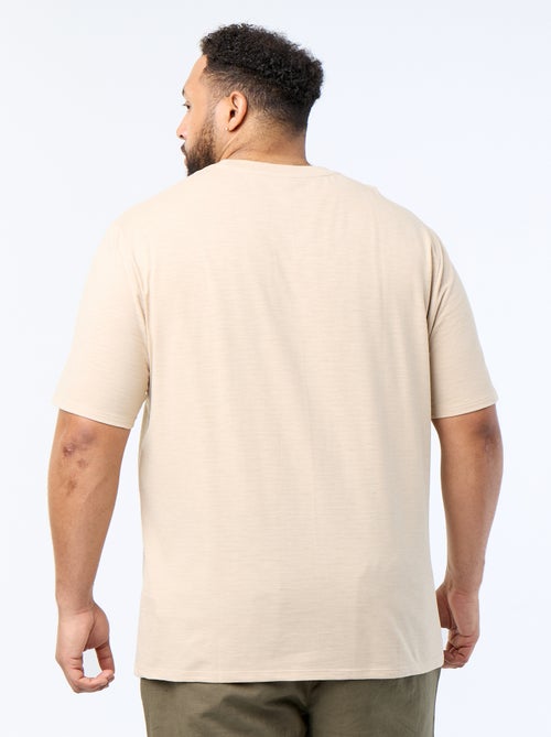 T-shirt à manches courtes en maille jersey fantaisie - Kiabi