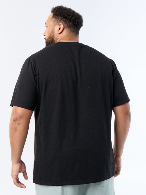 T-shirt à manches courtes en maille jersey fantaisie - Kiabi