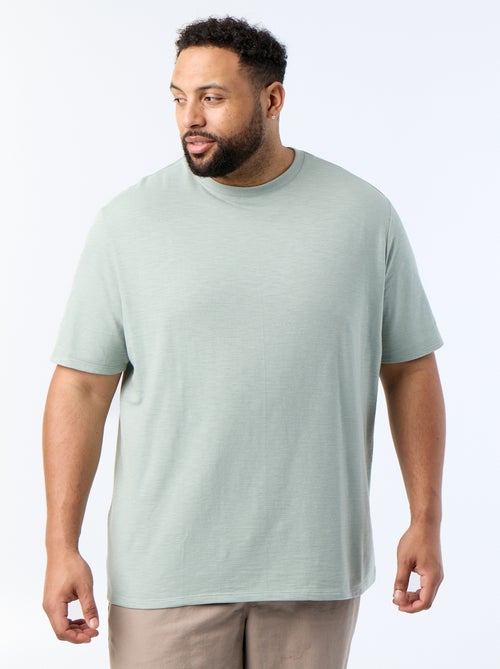T-shirt à manches courtes en maille jersey fantaisie - Kiabi