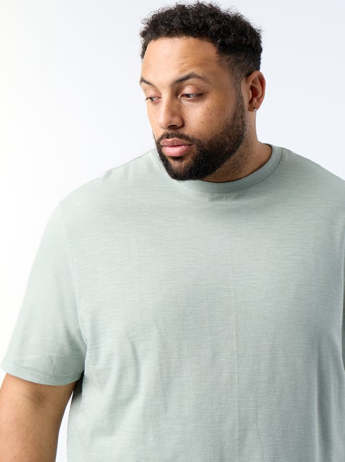 T-shirt à manches courtes en maille jersey fantaisie - Kiabi