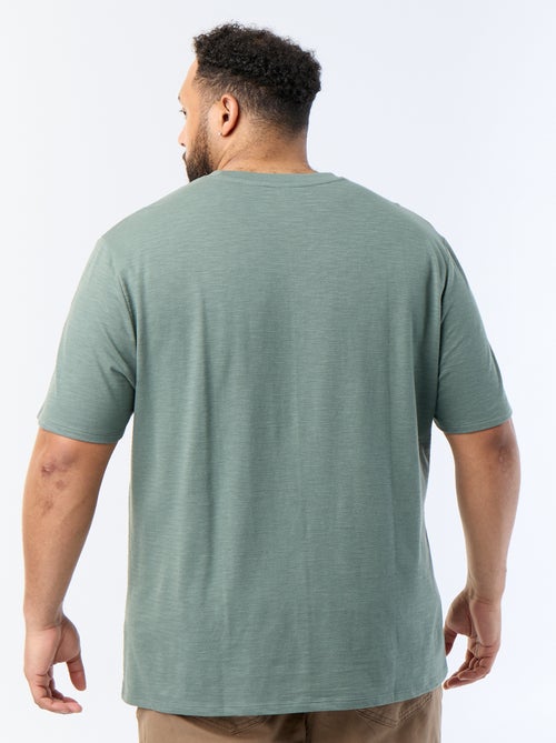 T-shirt à manches courtes en maille jersey fantaisie - Kiabi