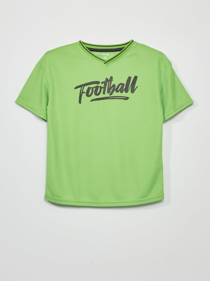 T-shirt à manches courtes en mesh Vert - Kiabi