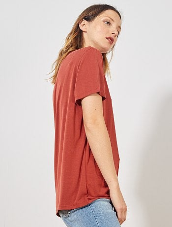 T-shirt à manches courtes en modal - Kiabi