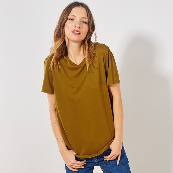 t shirt femme marron