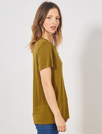 T-shirt à manches courtes en modal - Kiabi