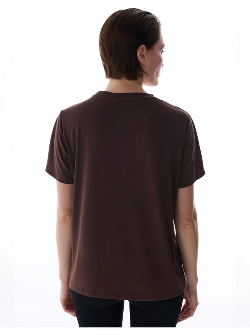 T-shirt à manches courtes en modal penti - Kiabi T-shirt à manches courtes en modal penti - Kiabi