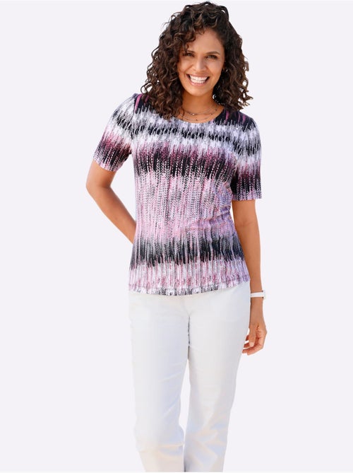 T-shirt à manches courtes en viscose avec imprimé original - Taille standard - Witt - Kiabi T-shirt à manches courtes en viscose avec imprimé original - Taille standard - Witt - Kiabi