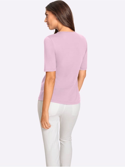 T-shirt à Manches Courtes Encolure Raffinée - Taille Standard - Helline - Kiabi T-shirt à Manches Courtes Encolure Raffinée - Taille Standard - Helline - Kiabi