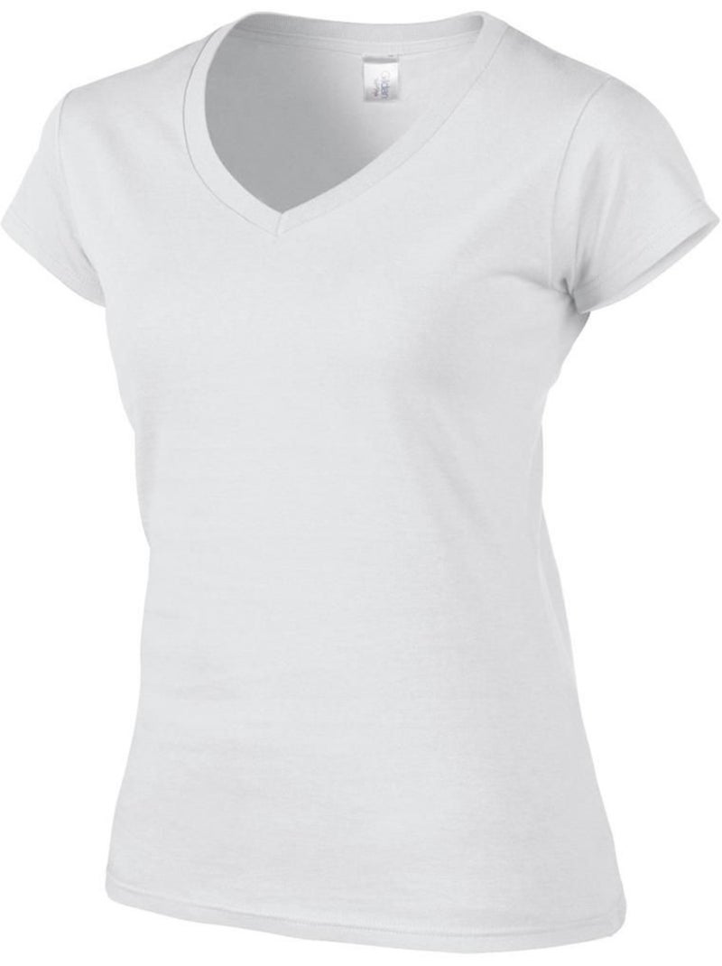 T-shirt à manches courtes et col en v - gildan Blanc - Kiabi