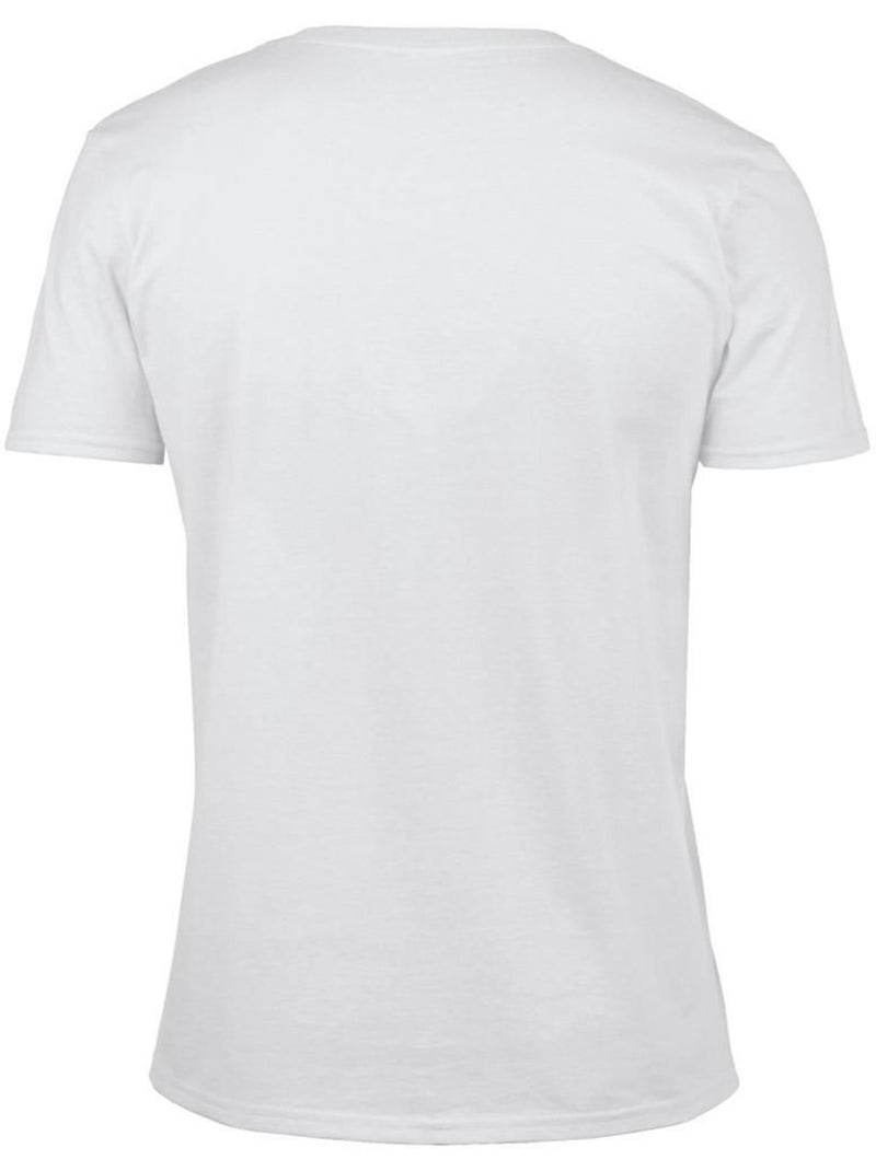 T-shirt à manches courtes et col en v - gildan Blanc - Kiabi